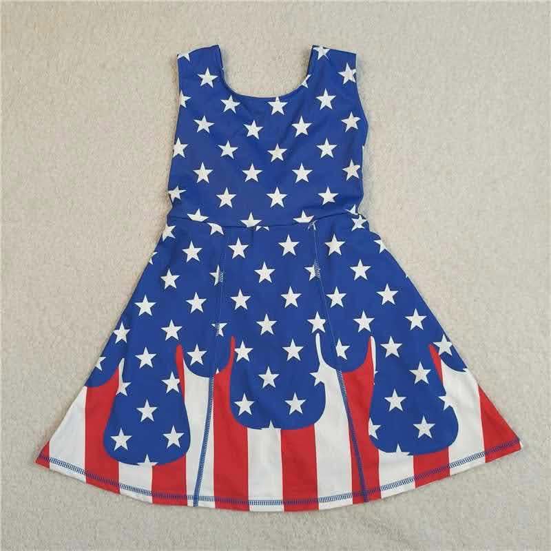 Patriotic Ice Cream Drip Athletic Dress