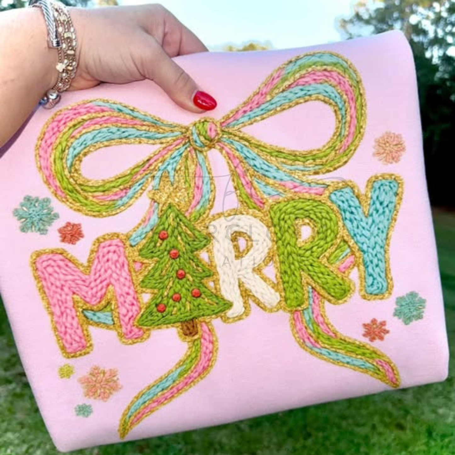 Merry Christmas Faux Yarn