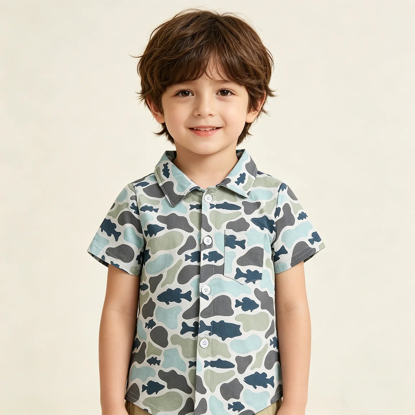 Fishing Camo Polo Button Down