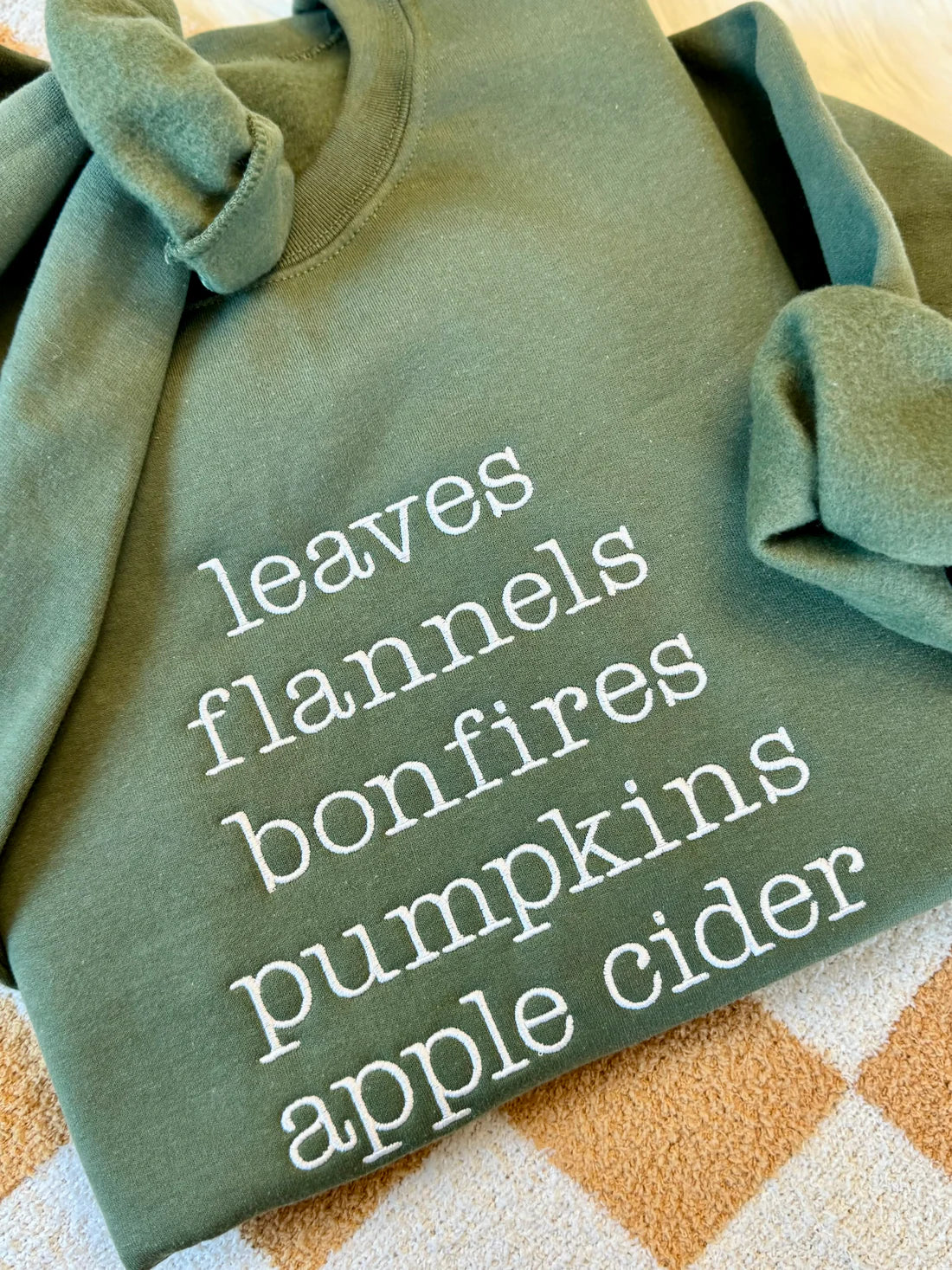 Fall Favorites Embroidered Crewneck