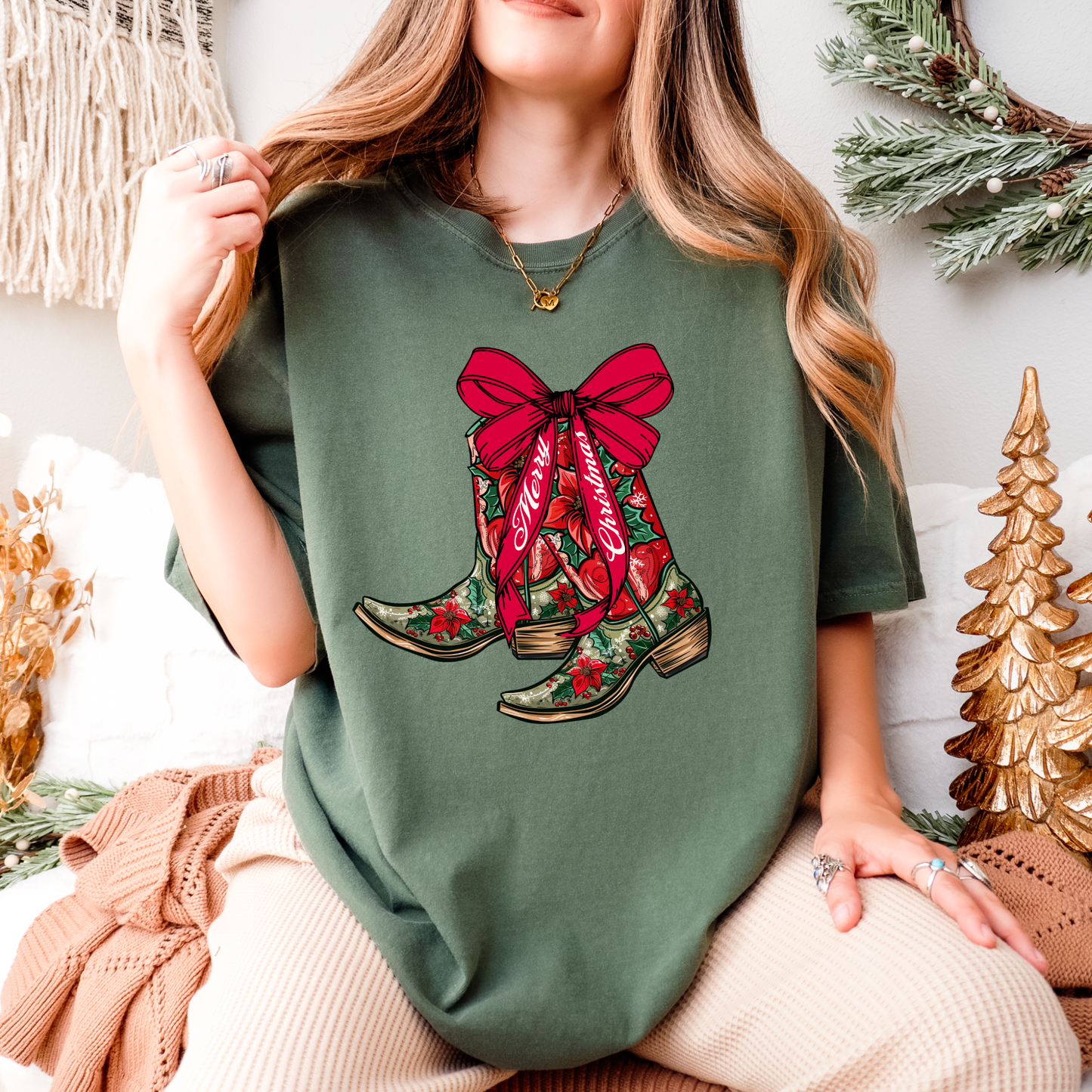 Christmas Western Boots