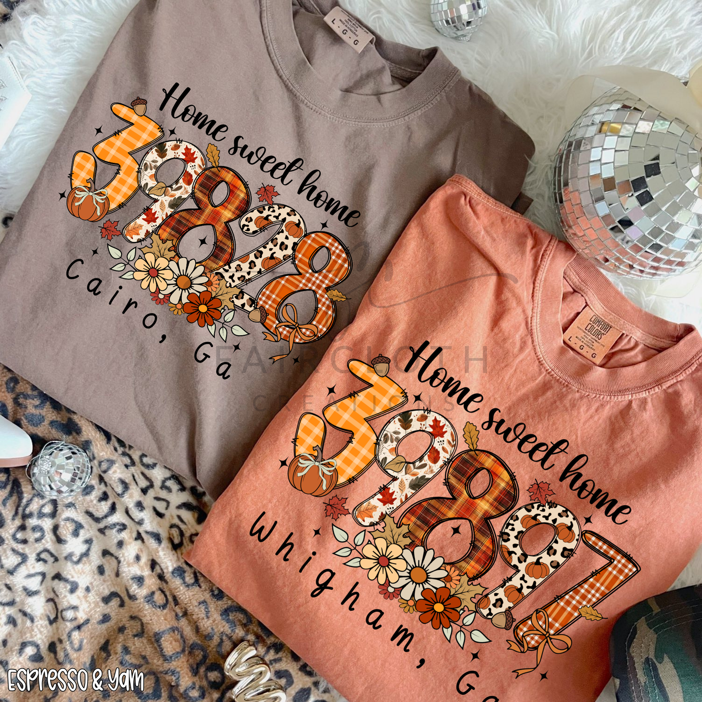 CUSTOM Zipcode Fall Designs