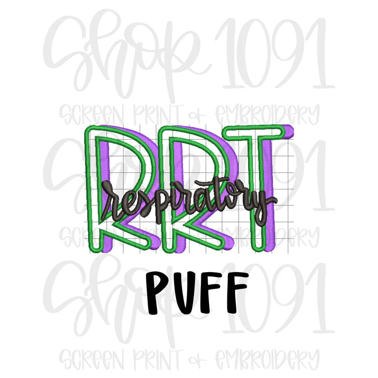 RRT Puff POCKET SIZE Embroidered