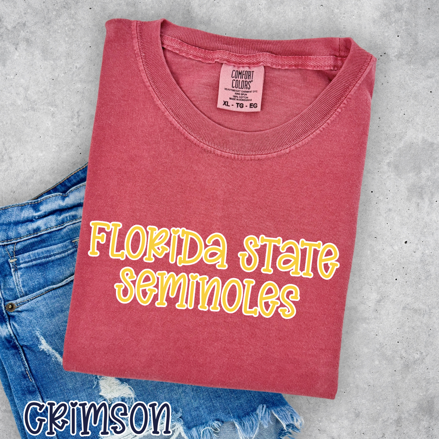 Florida State Seminoles Pop Name with Outline