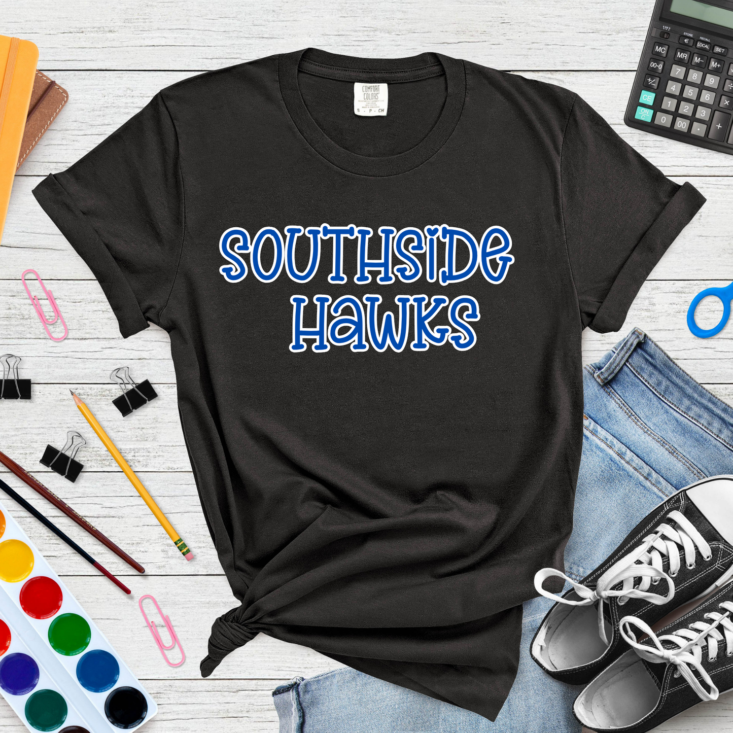 Southside Hawks Pop Name with Outline