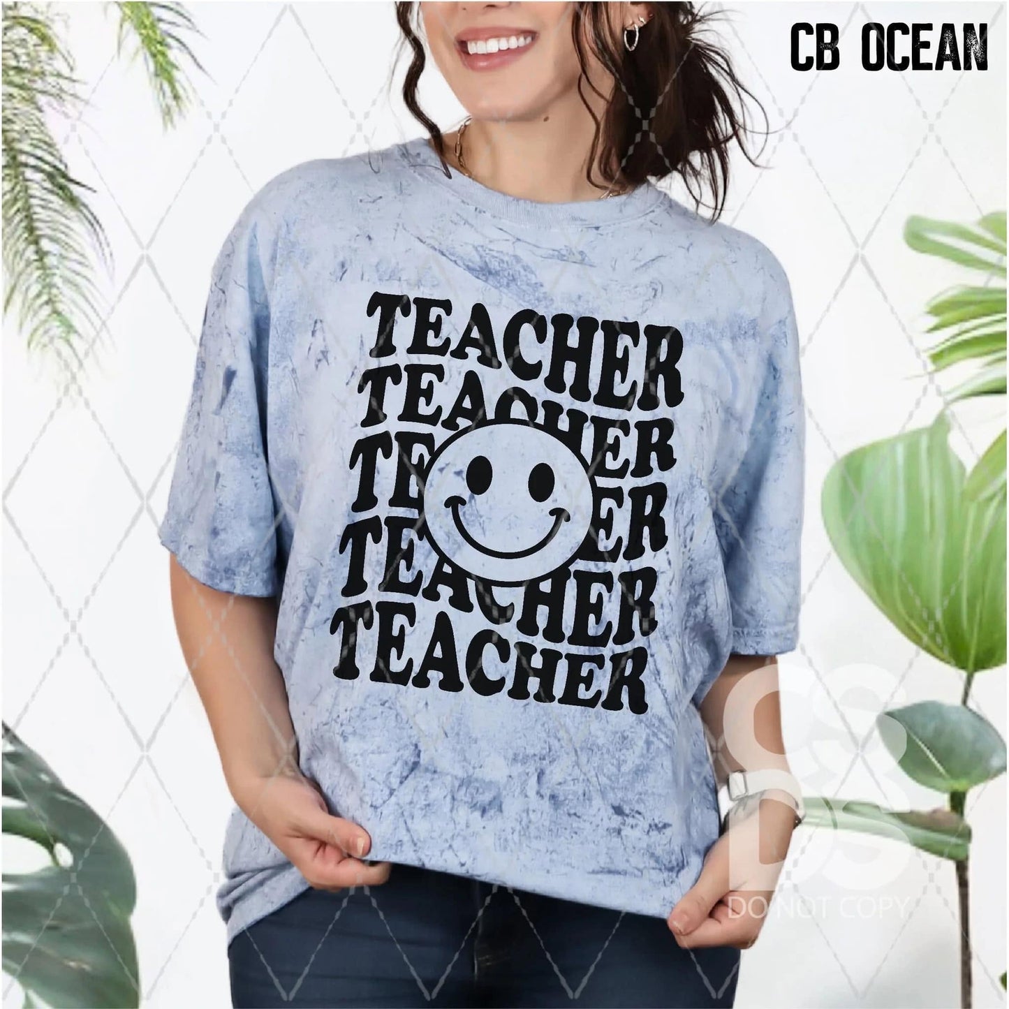 Stacked Teacher with Smiley