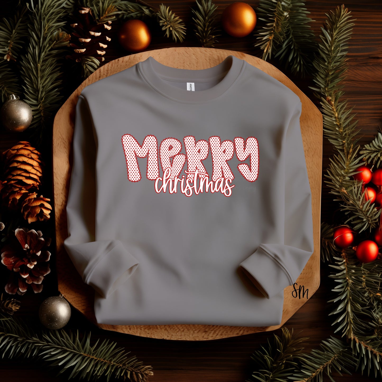 Merry Christmas Red Dotted