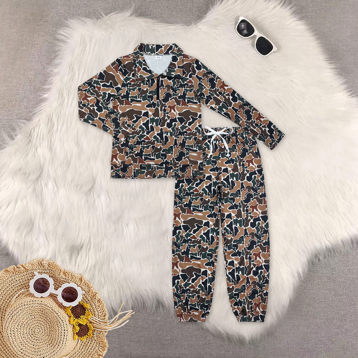 Kids Full Camo Set- Pullover and Joggers