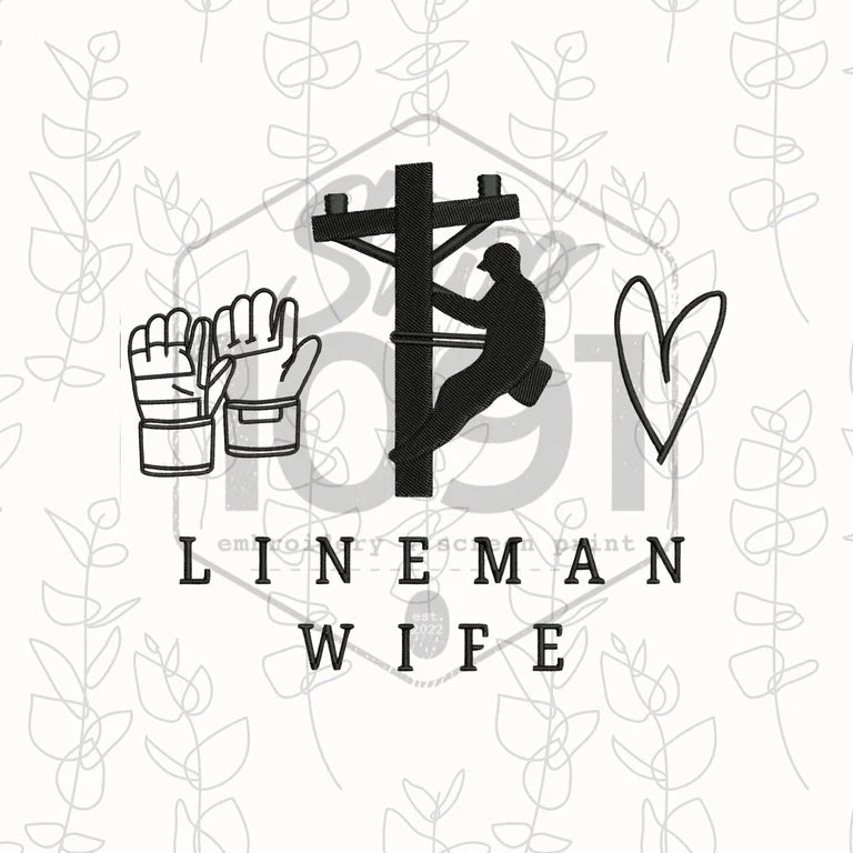 Lineman Wife Icons Embroidery