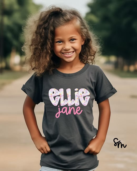 Floral Personalized Name