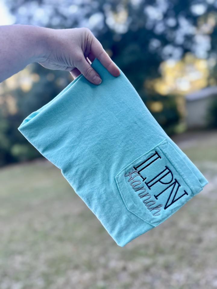 Medical Initials with Name Embroidered
