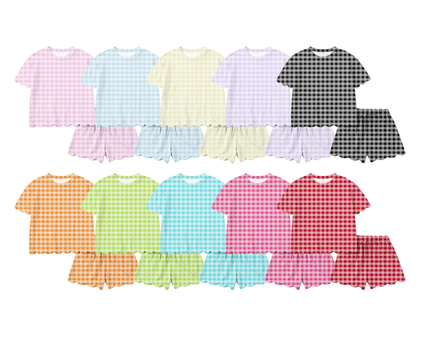 Scallop Short Sets- Girls-