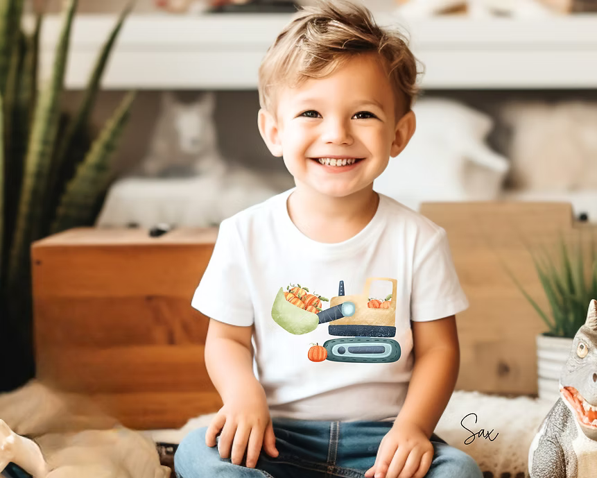 Escavator with Pumpkins- Toddler