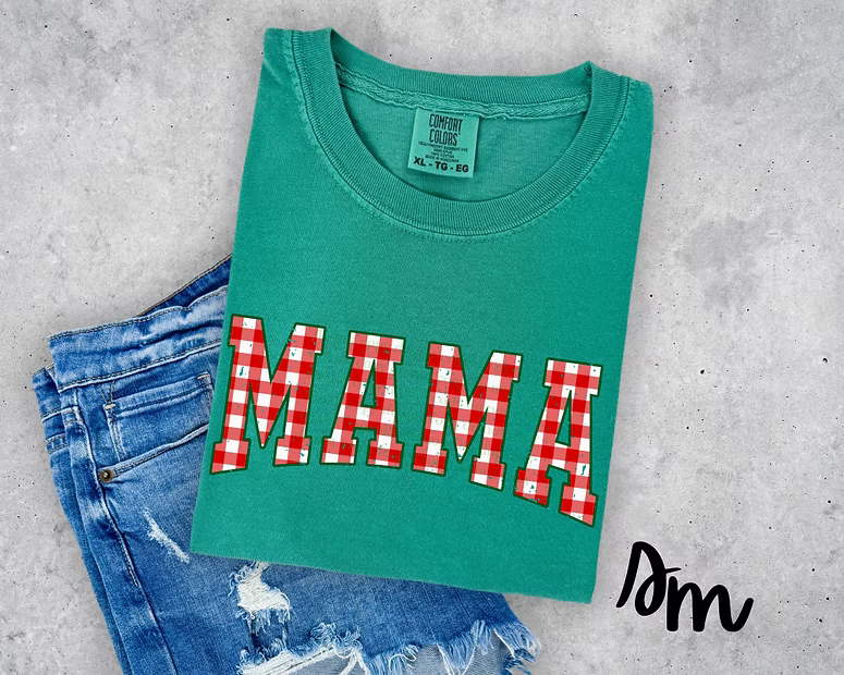 Christmas Plaid Mama