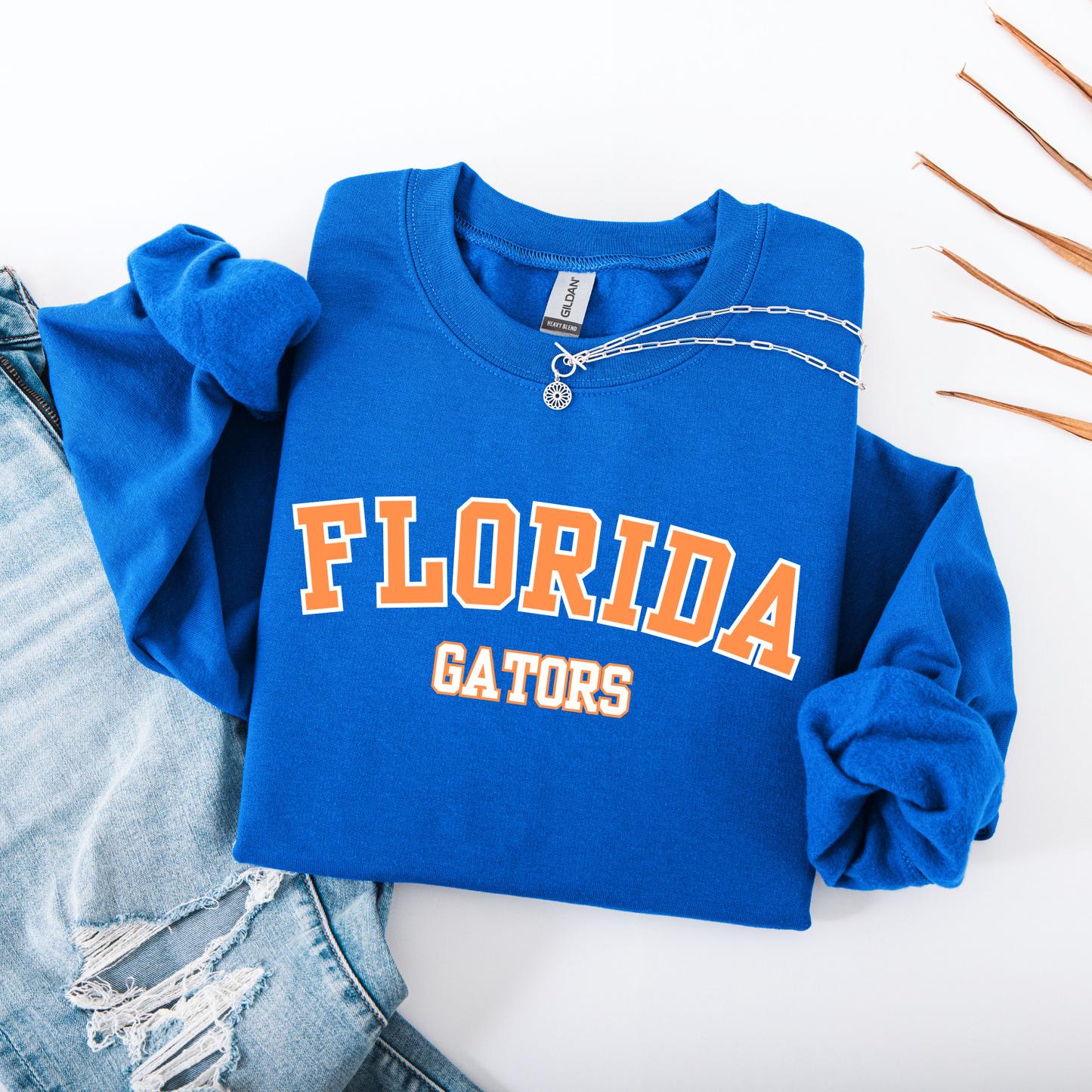 Curved Florida Gators- White/Orange