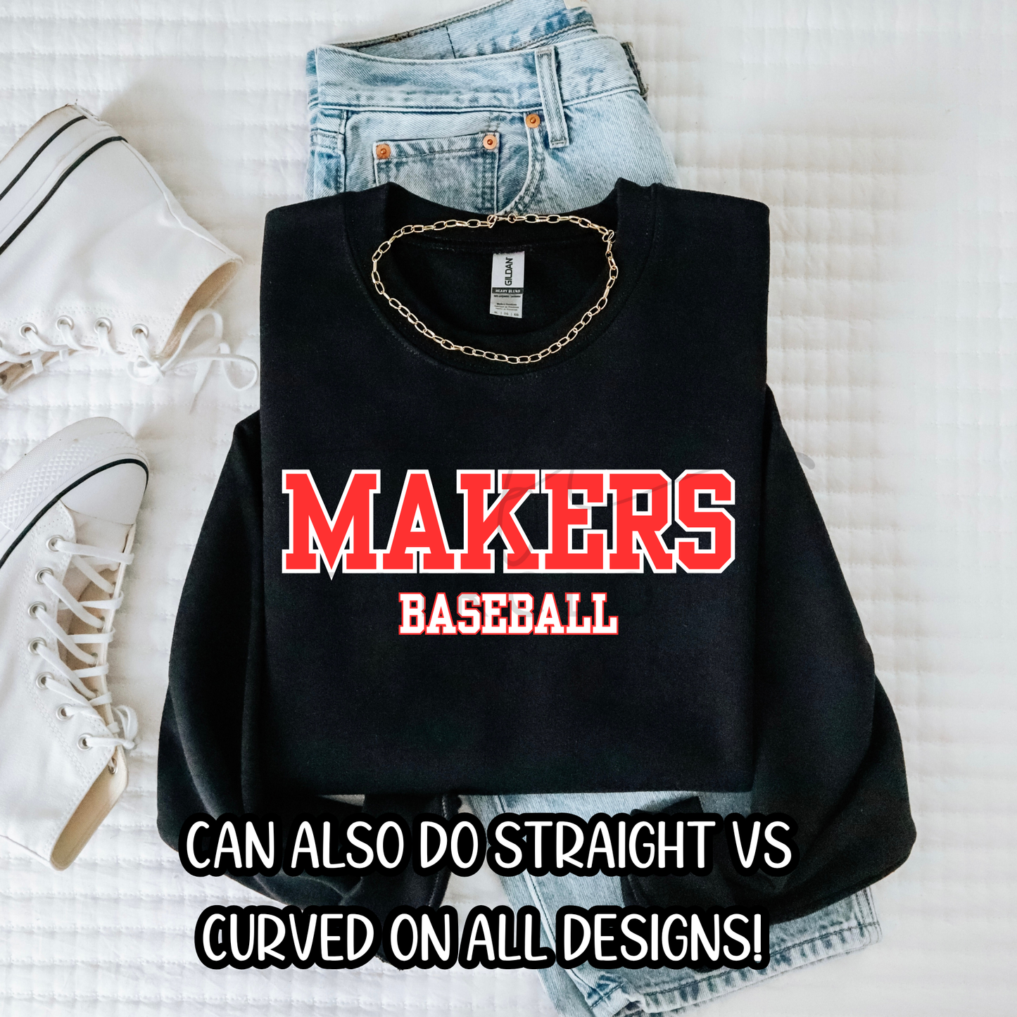 Straight Makers Baseball (Red/White)