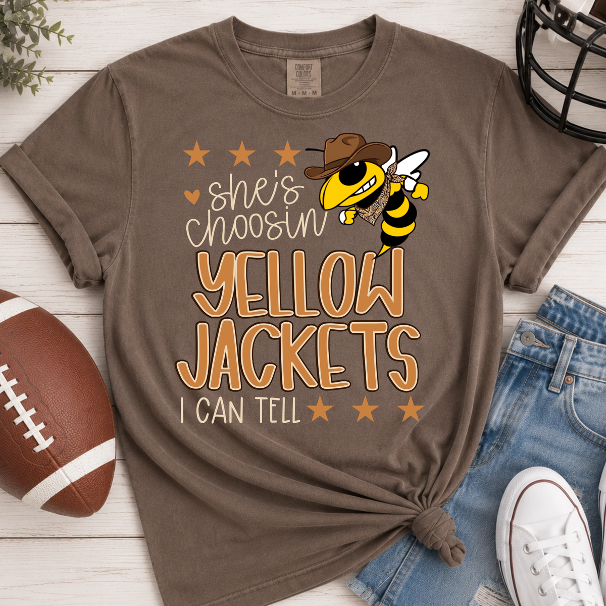 She's Choosin Yellow Jackets