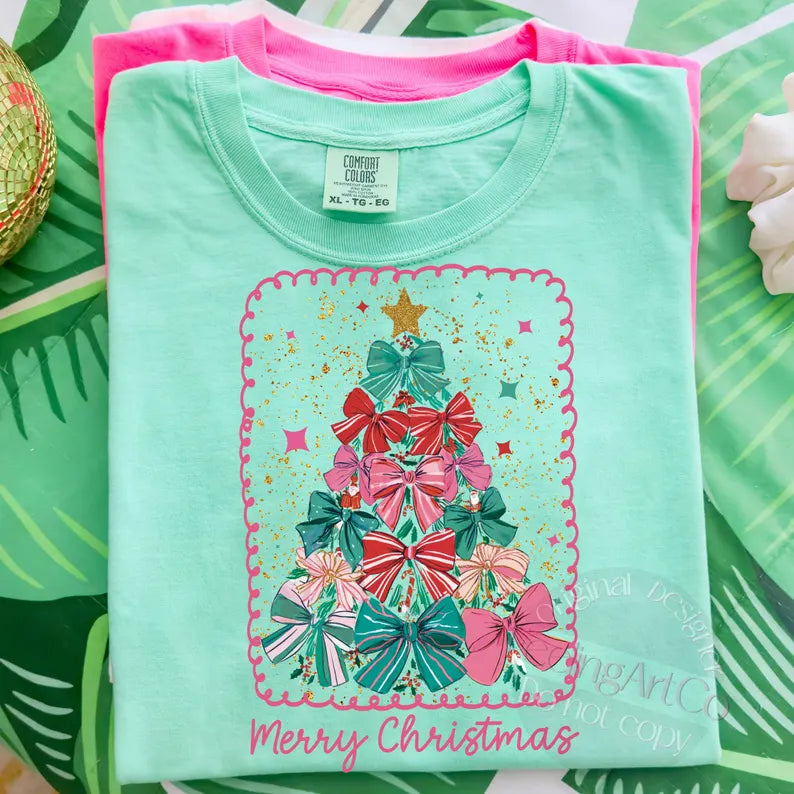 Colored Bow Christmas Tree