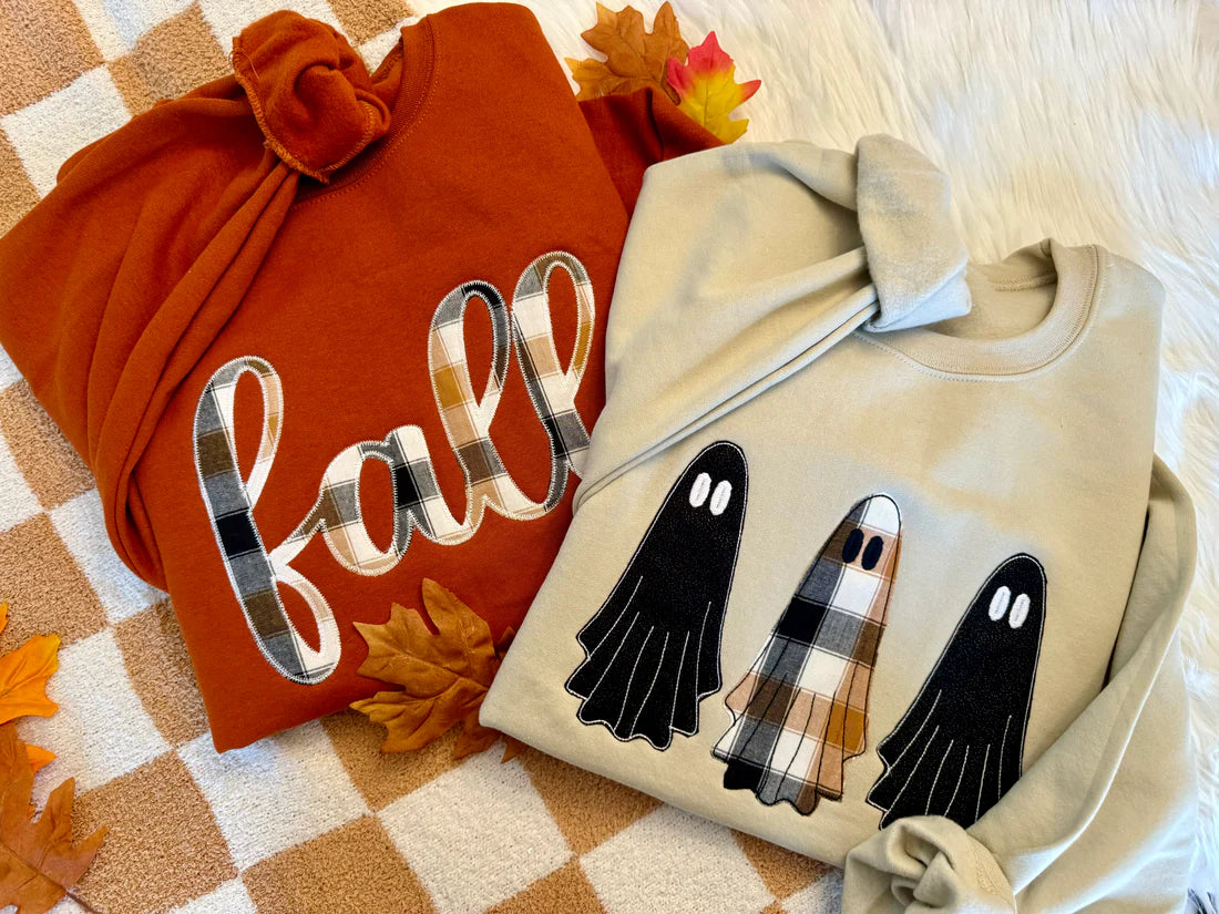 Ghost Sequin Embroidered Applique Sweatshirt