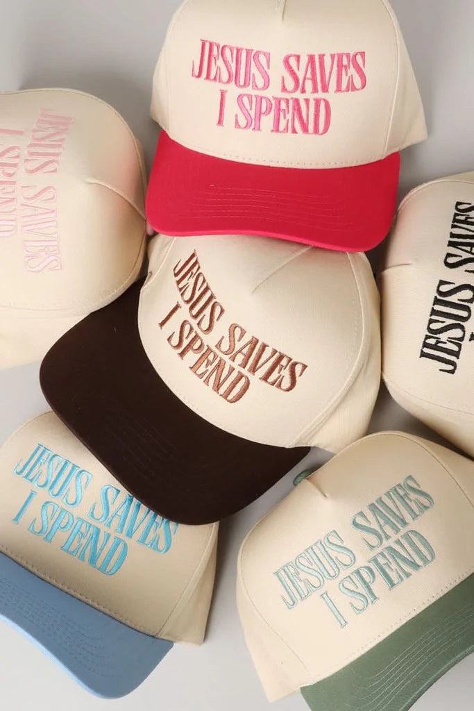 Jesus Saves I Spend Hat