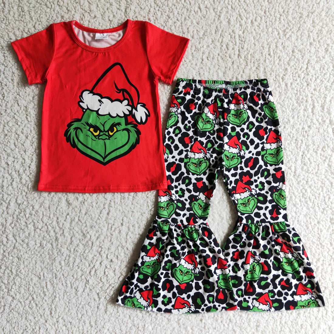 Grinch Leopard Flare Set