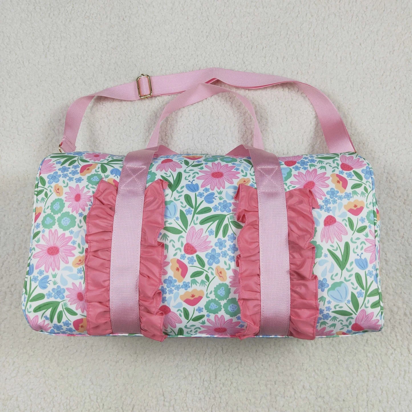 Floral Ruffle Duffel Bags