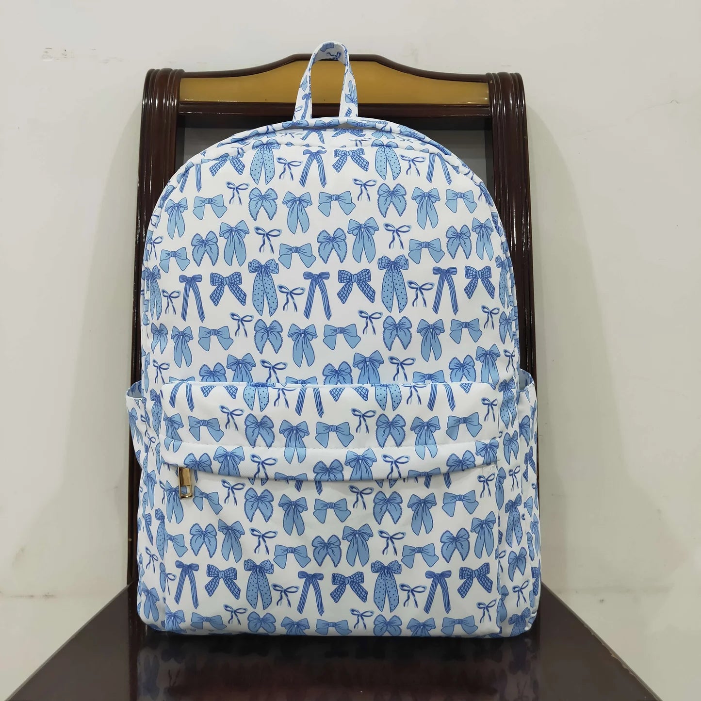 Blue Bow Book Bag