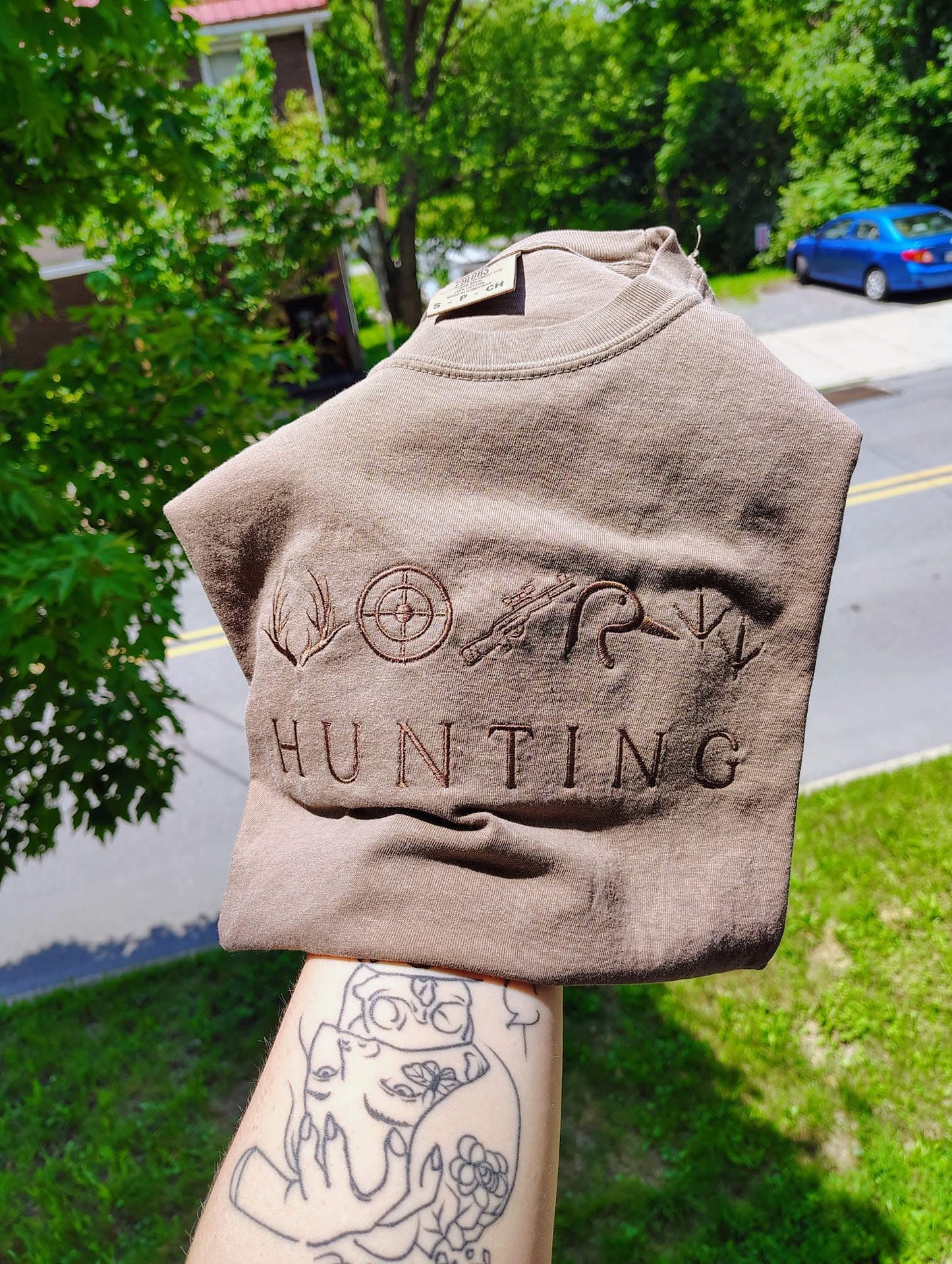 Hunting Embroidered
