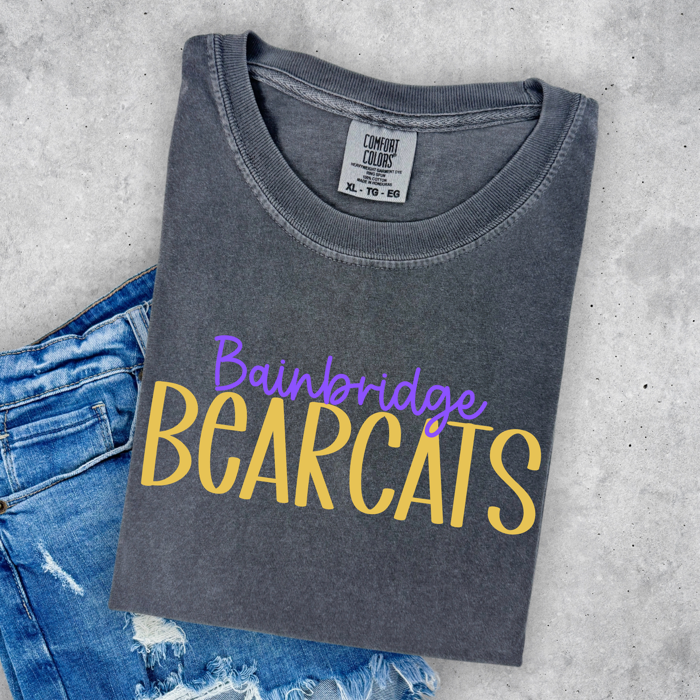 Bainbridge Bearcats- Preppy- Purple and Gold