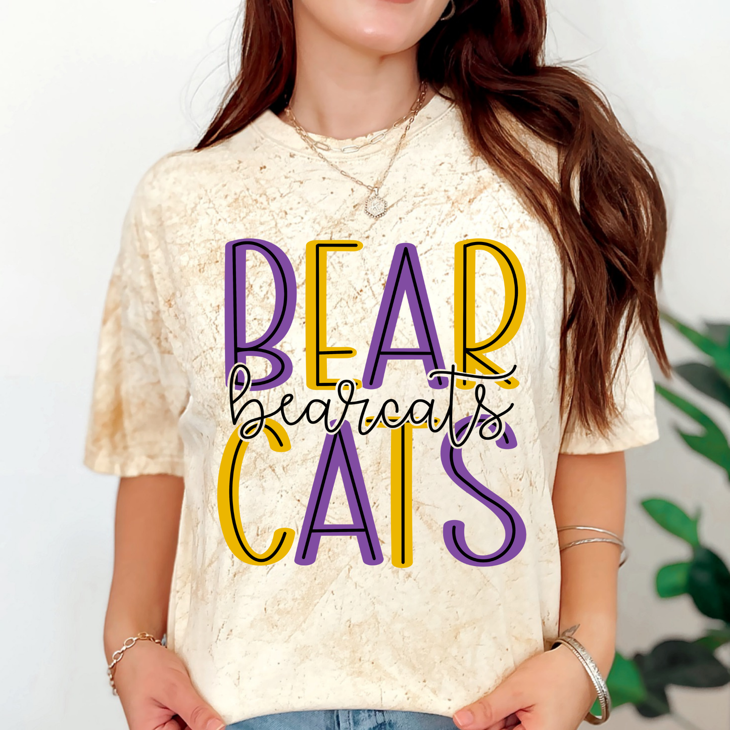 Bearcats with Yellow Purple Outline