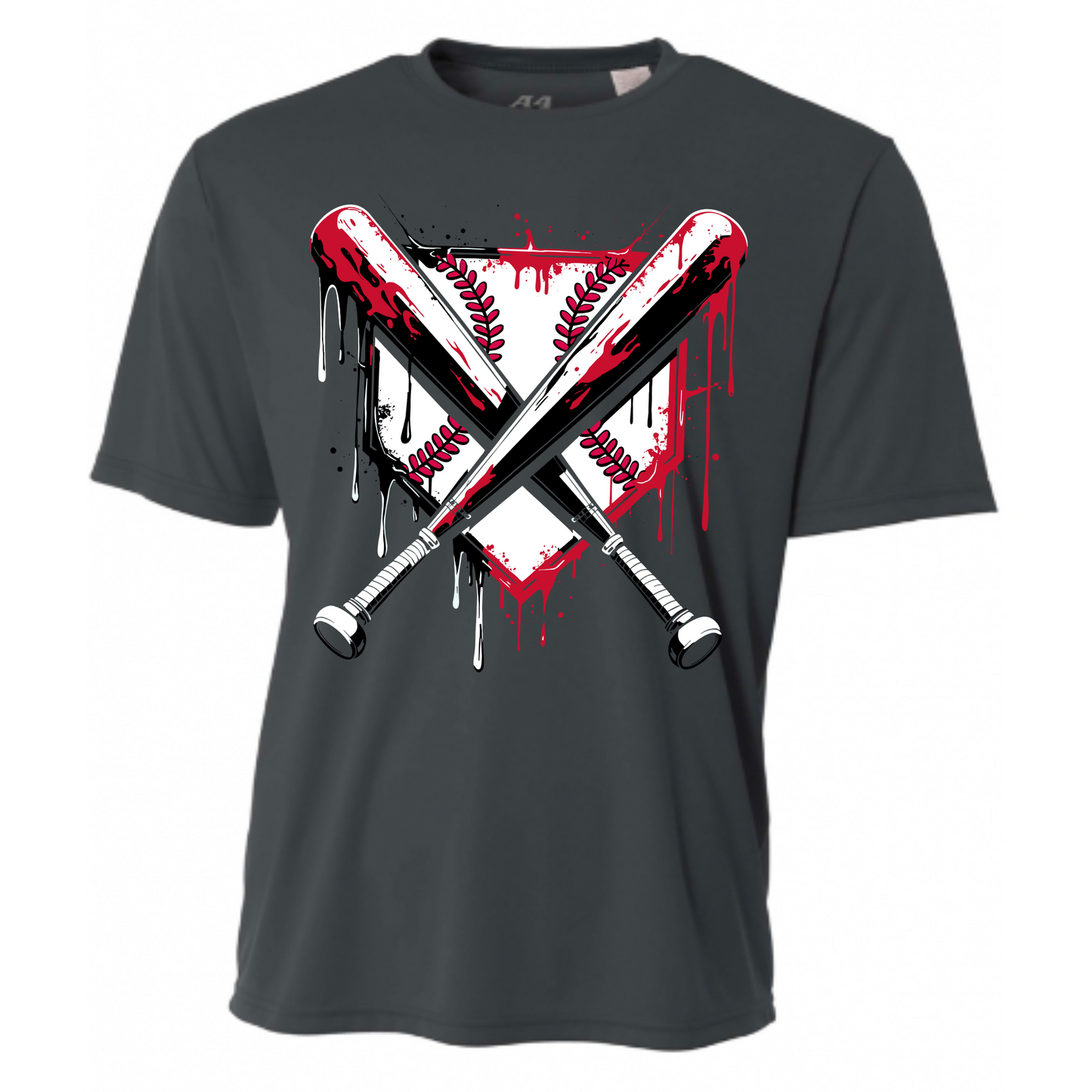Black Red Homeplate Drip