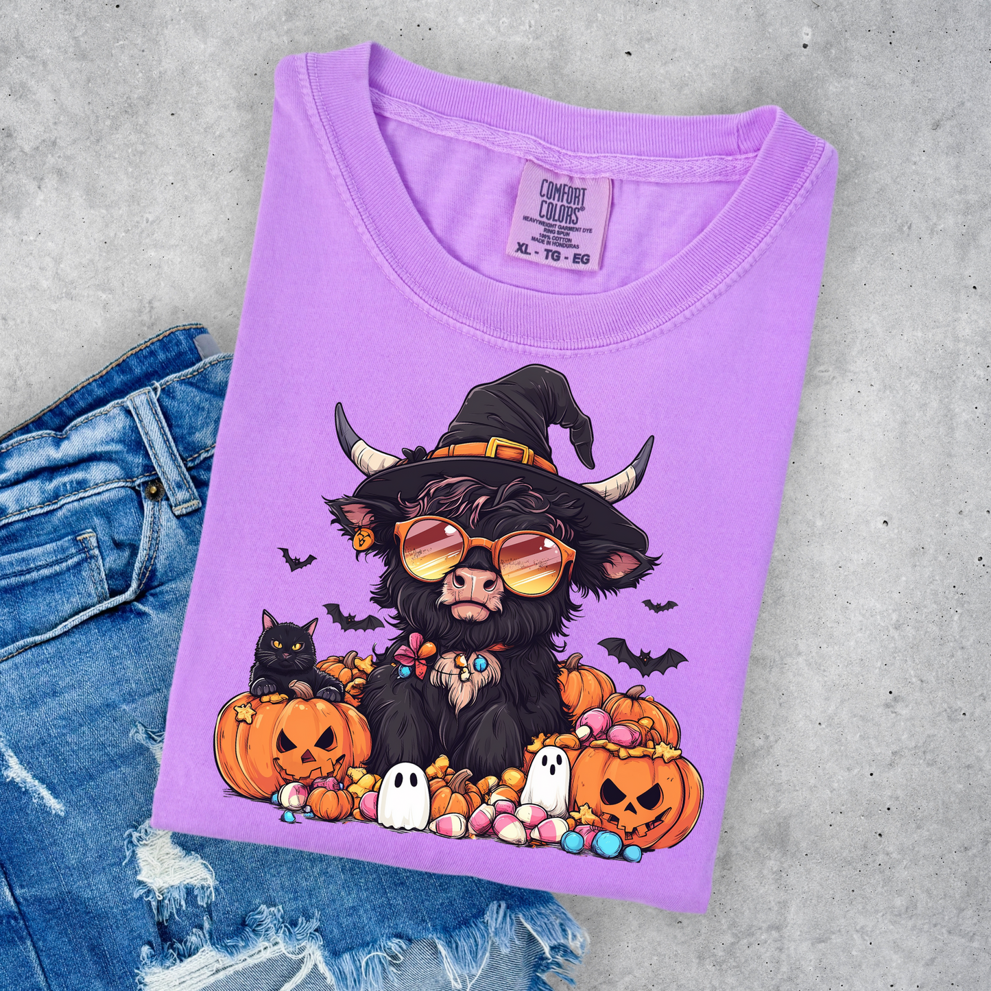 Black Shaggy Cow Halloween