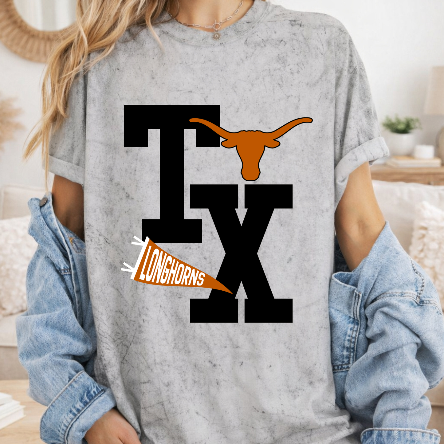 Black Texas Bold with Pennant Flag