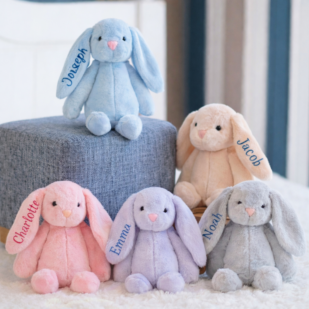 PREORDER-Embroidered Easter Bunny and Goose