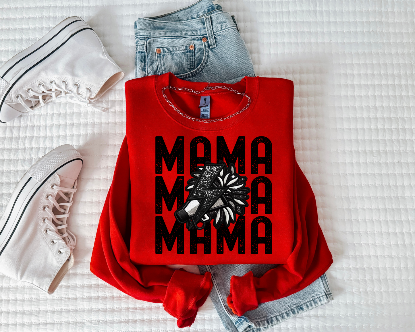 Cheer Faux Emb Mama