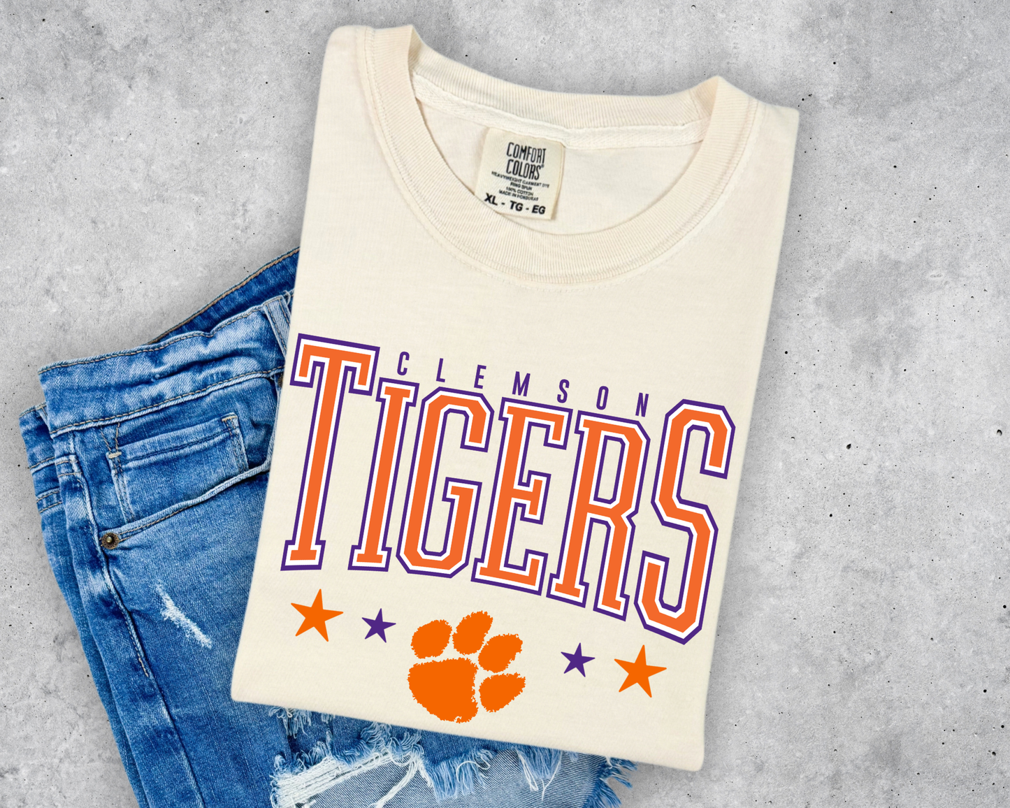 Clemson Tigers Blue Orange Stars