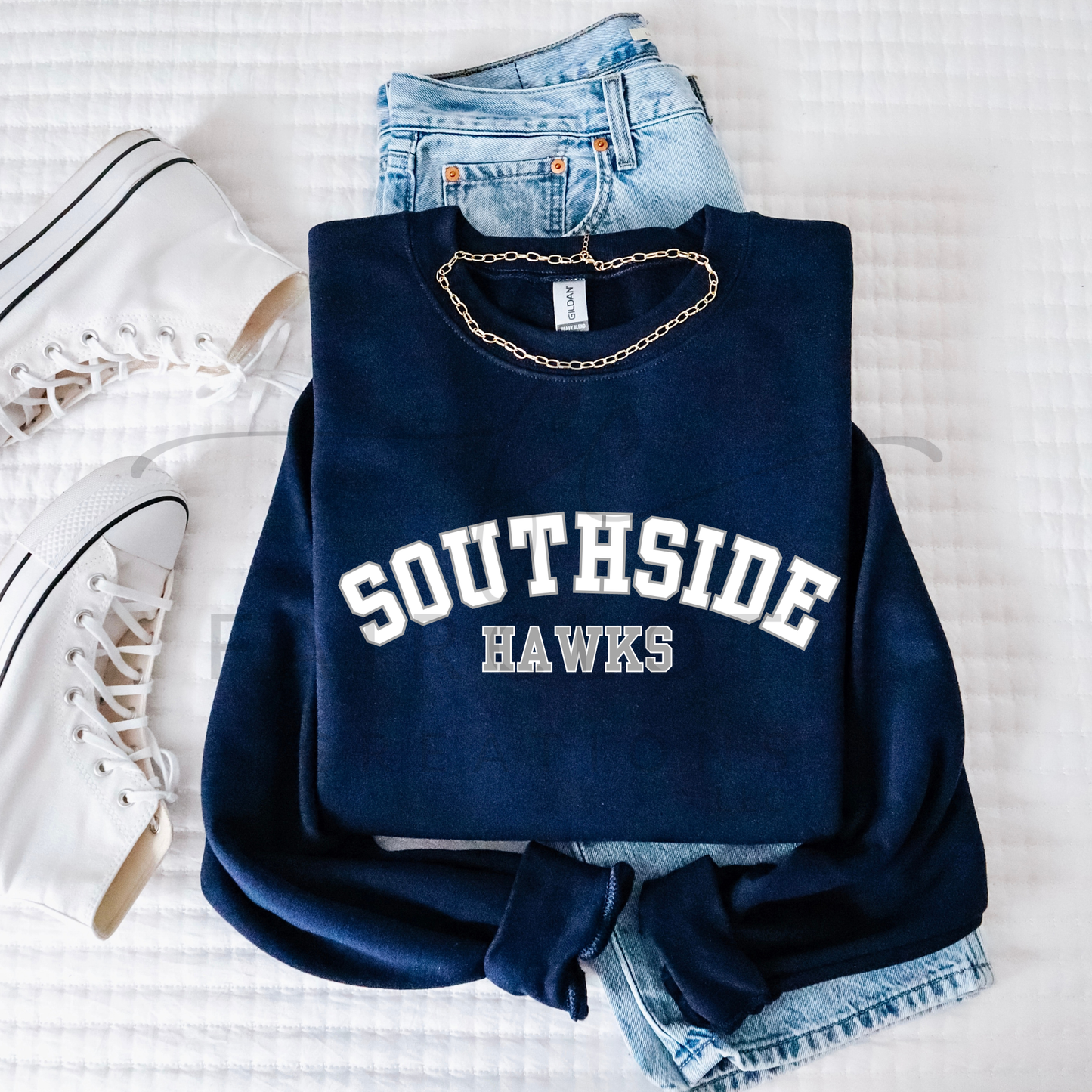 Curved- Southside Hawks- White and Grey