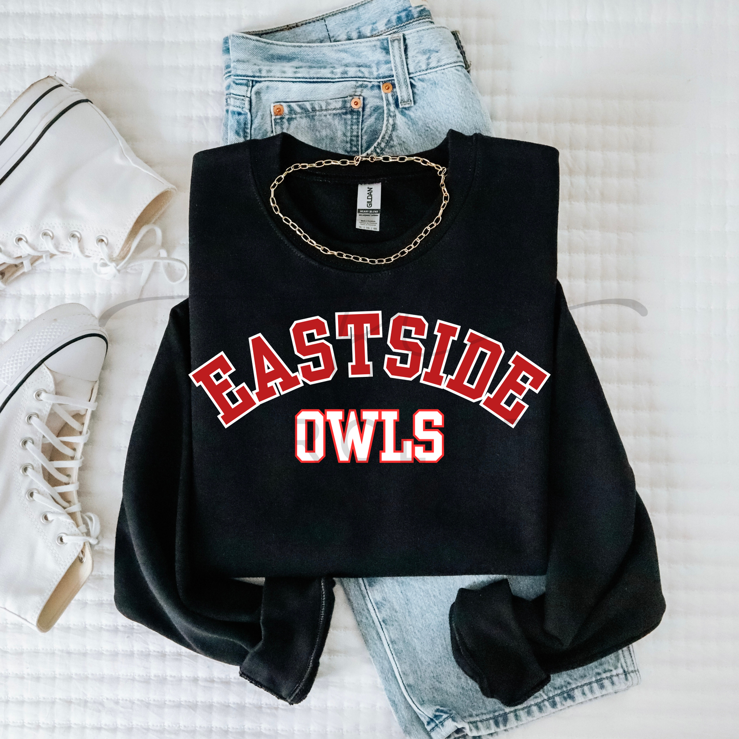 Curved- Eastside Owls- Red and white