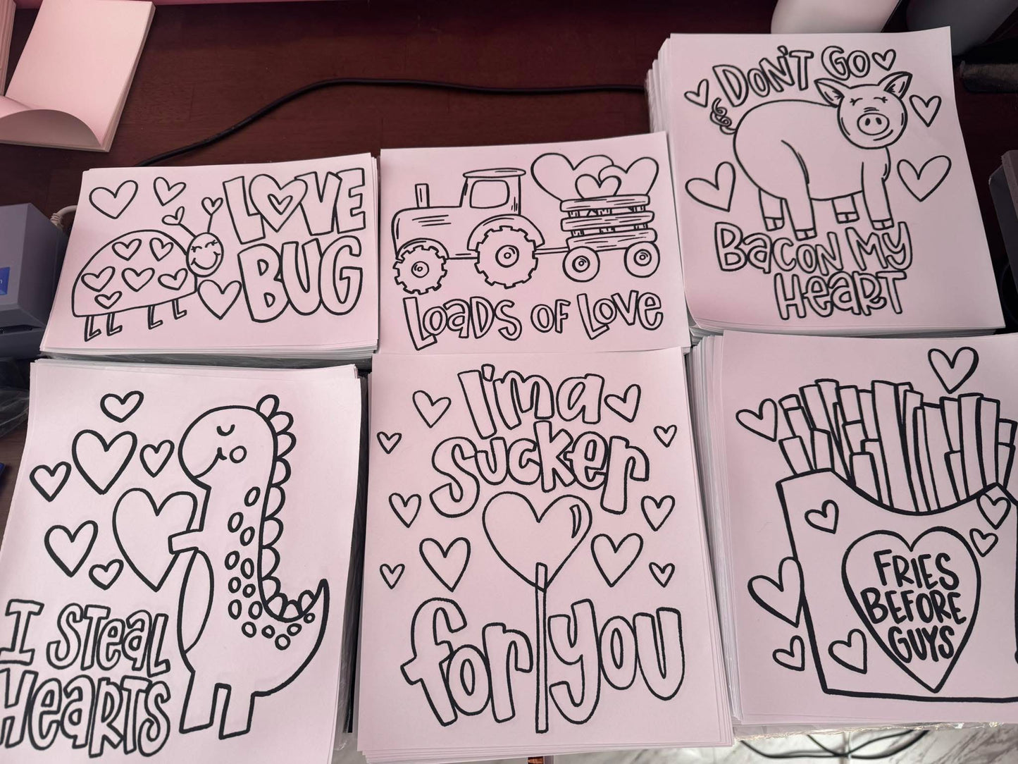 Valentines Day Coloring Shirts