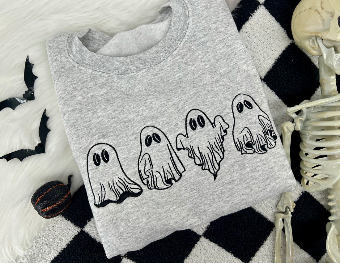 Spooky Ghosts Embroidered