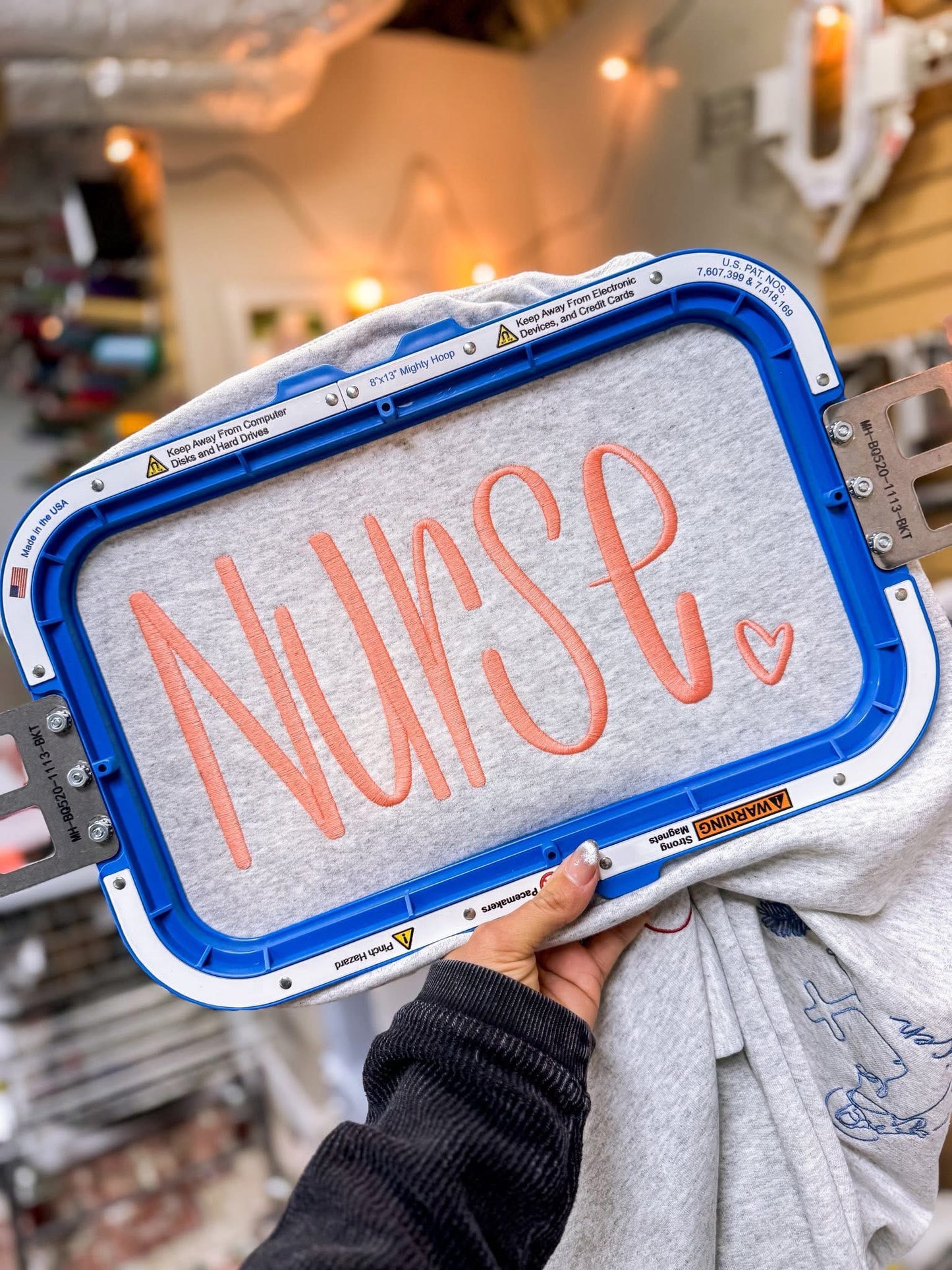 Nurse Scribble with Heart- Embroidered