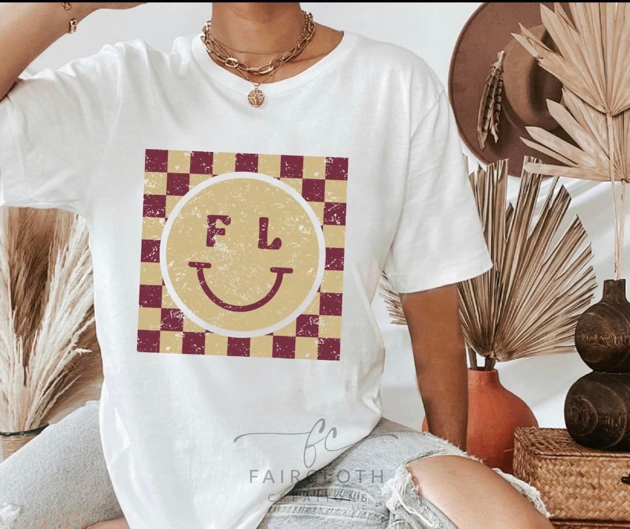 FL Checkered Garnet Gold
