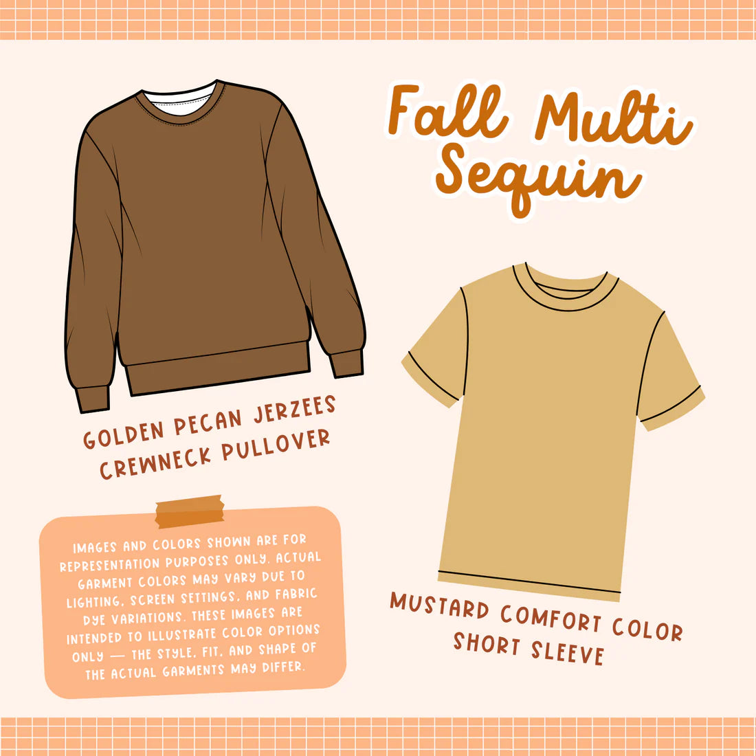 Fall Mutli Brown Theme Embroidered Applique