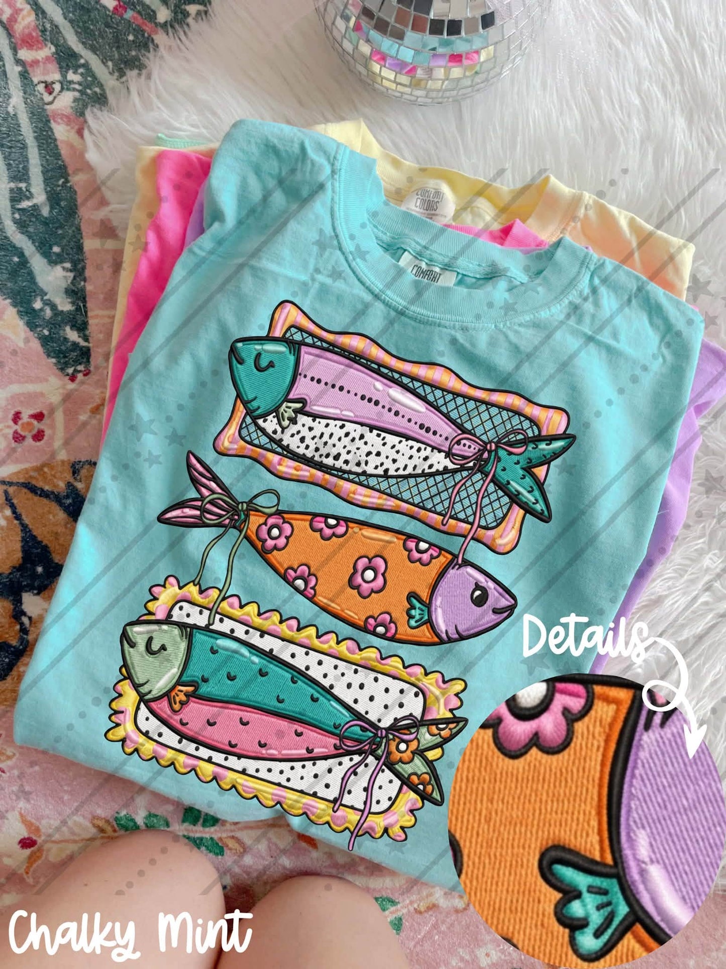 Faux Embroidery Fish