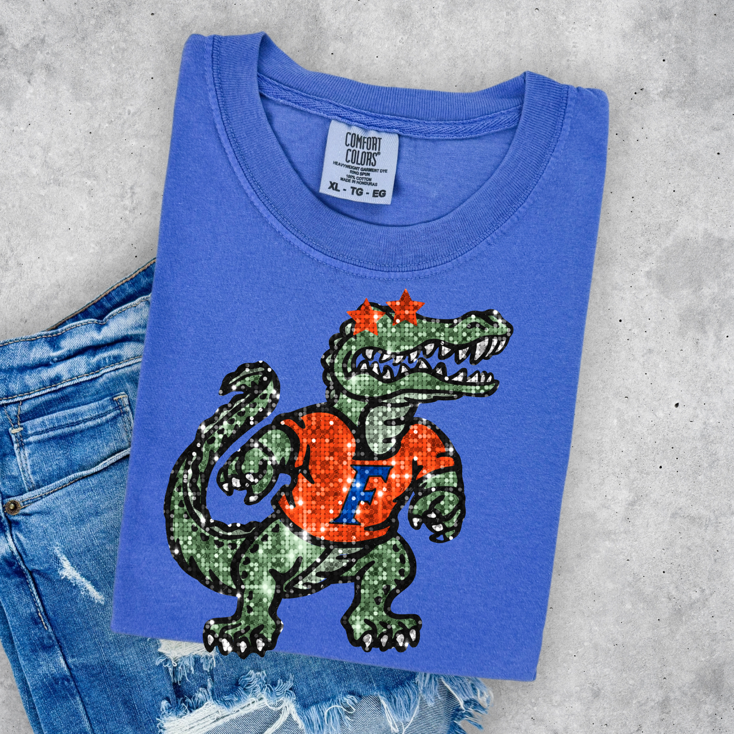 Gaux Glitter Gator Mascot