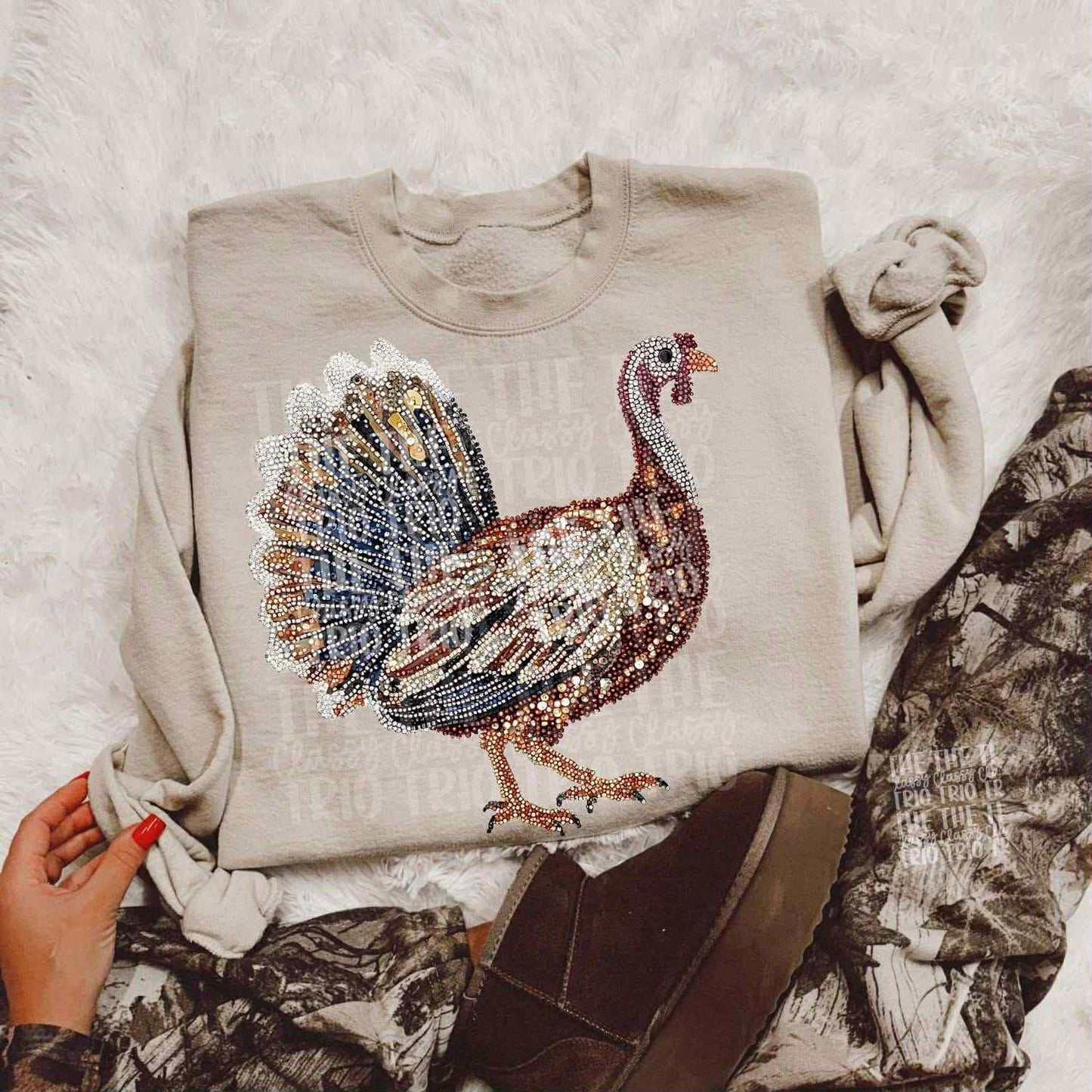 Faux Rhinestone Turkey