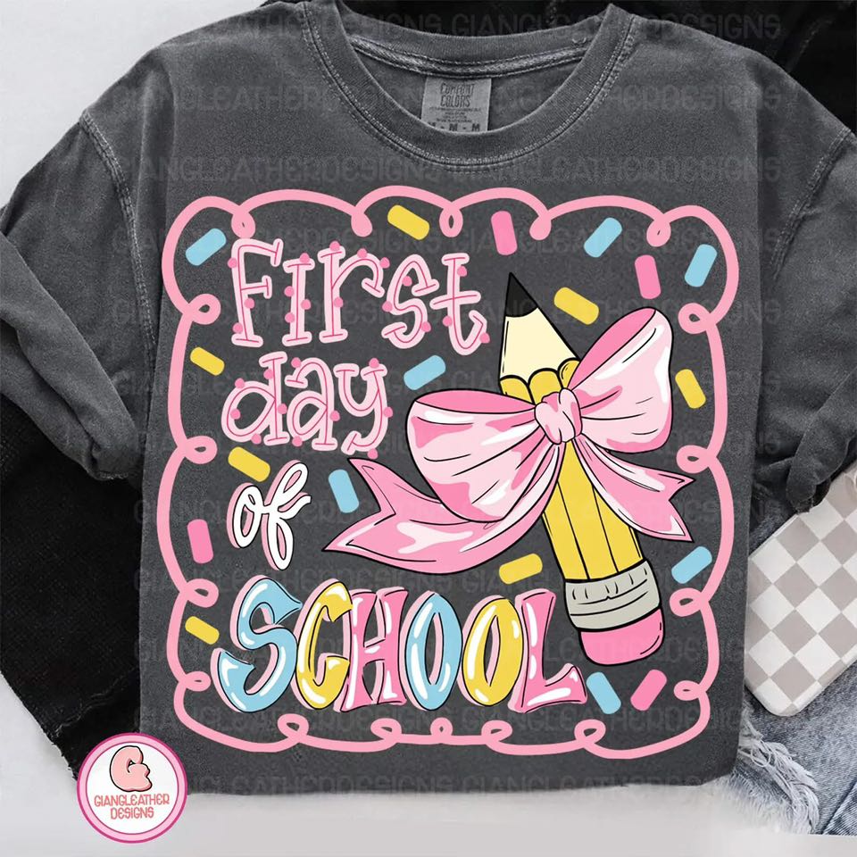 First Day of School Pencil and Sprinkles