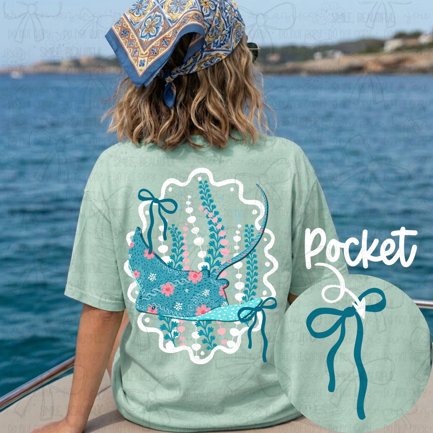 Floral Stingray with Bow