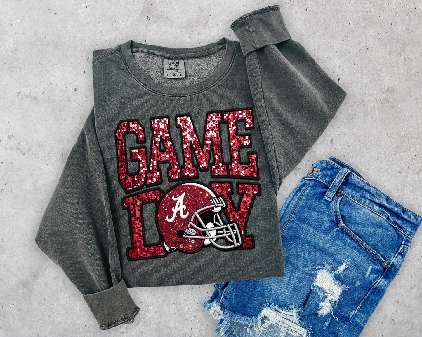 Game Day Alabama Faux Sequin