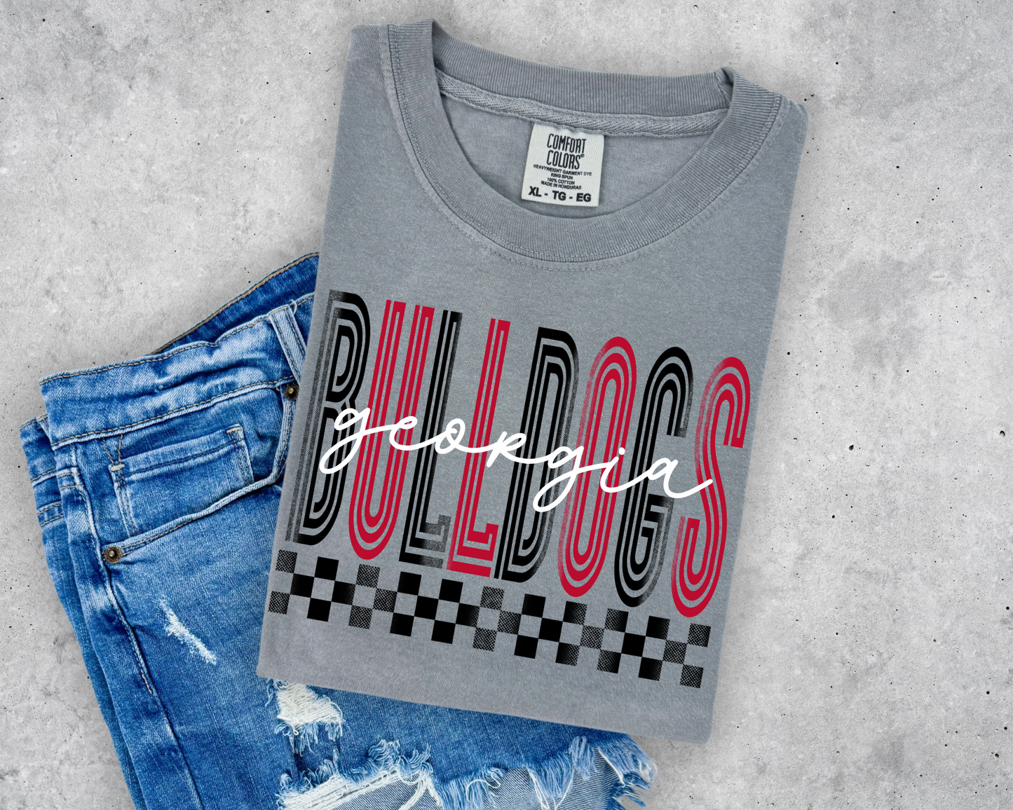 Georgia Bulldogs Checkered Bottom